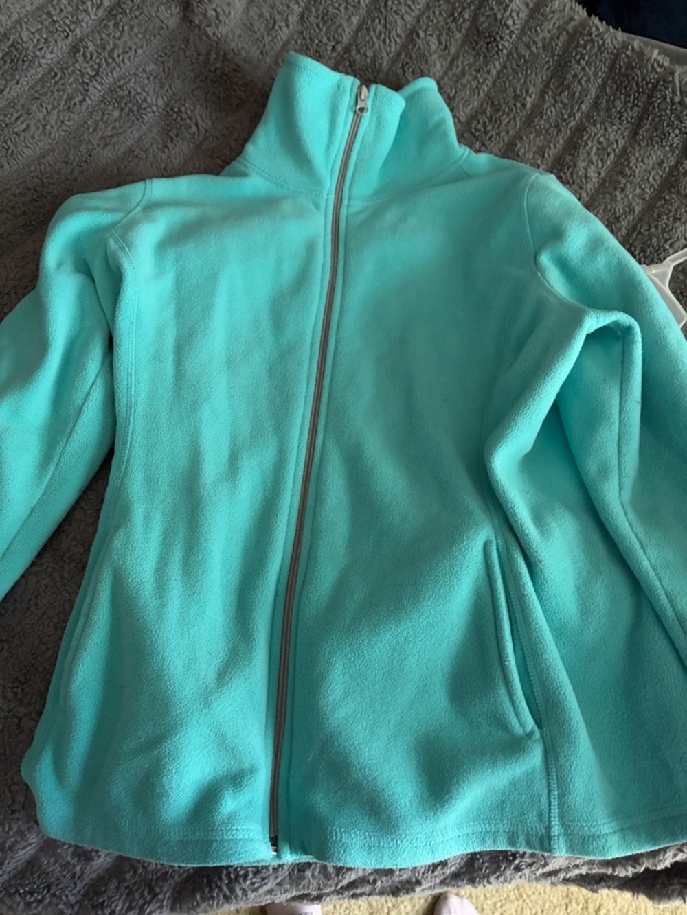 Old Navy Aqua Zip-Front Fleece Jacket